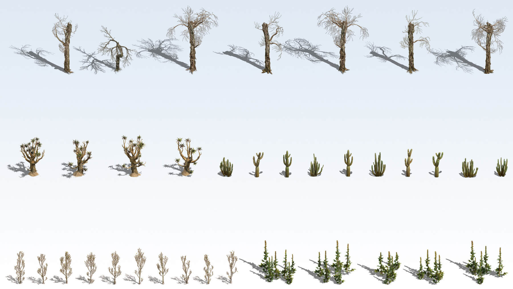 245 Transparent Tree Plant Flower Grass 2D Game Asset by 2dmagicpixel