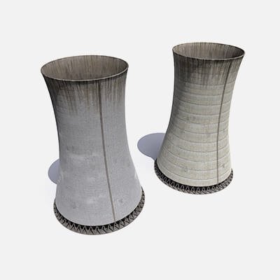 Cooling Tower Pack - 3D Model by 32cm