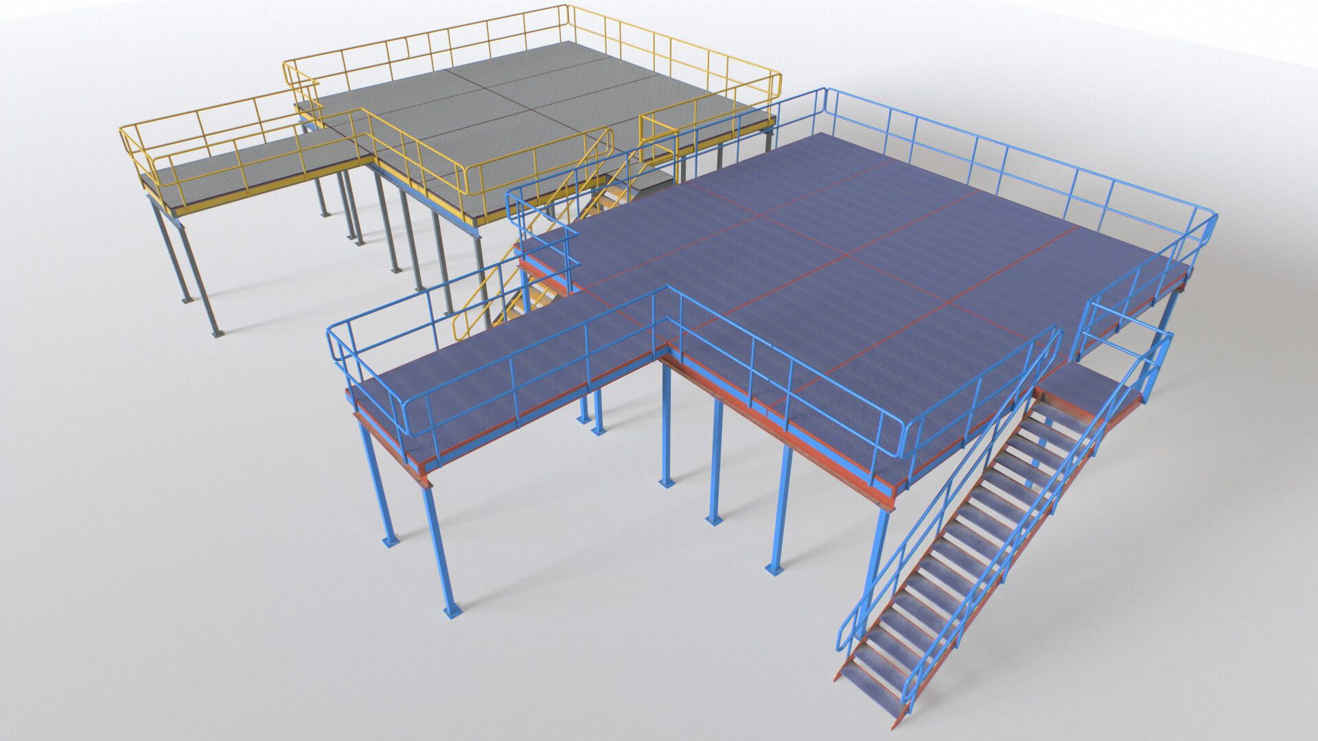 Industrial Platform Modular - 3D Model by 32cm
