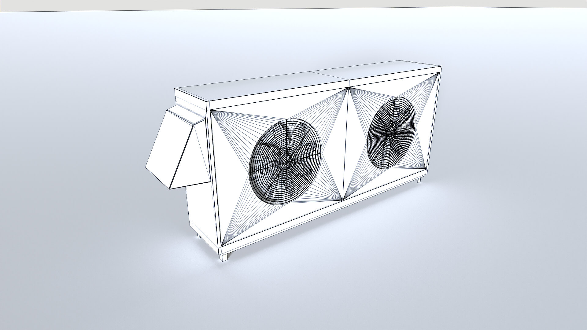 Rooftop AC HVAC Unit 4 - 3D Model by 32cm