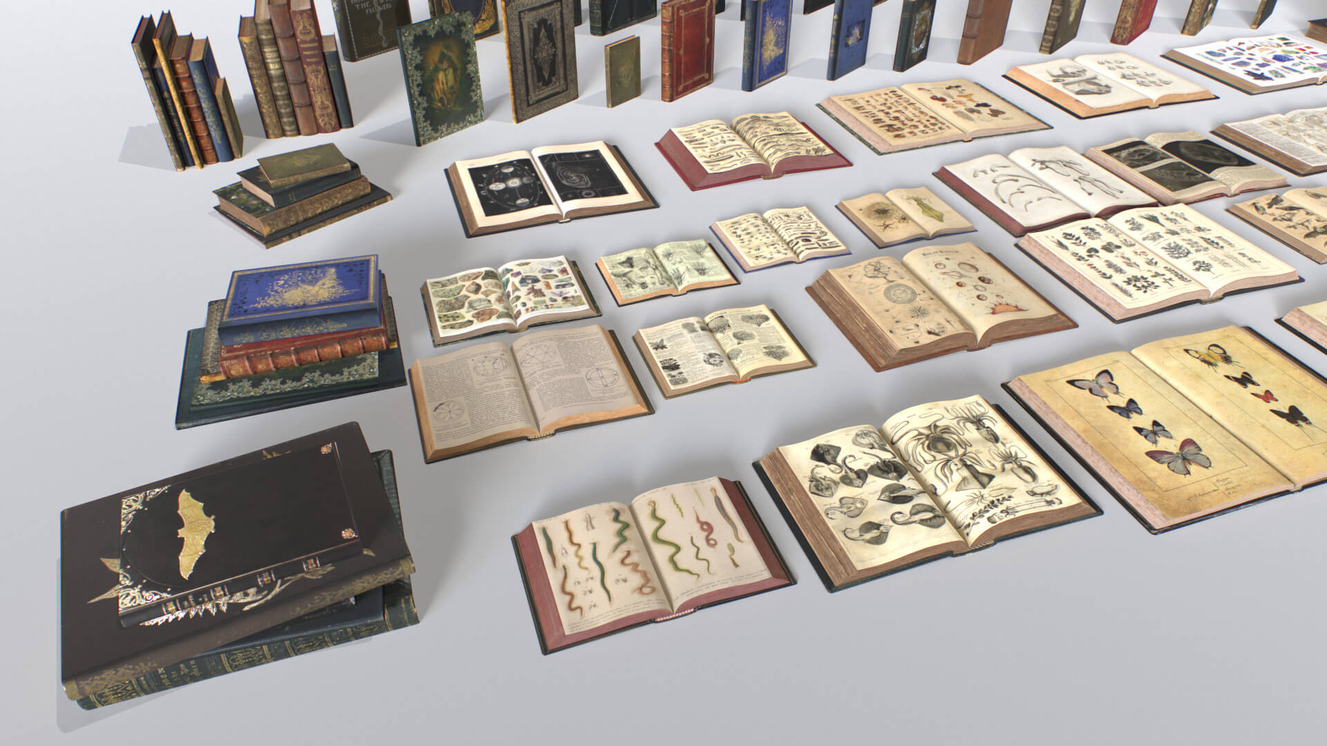 RPG Books PBR - 3D Model by 32cm