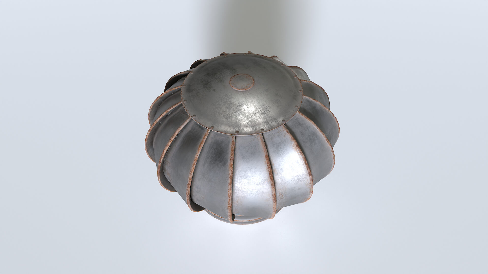 Rusty Roof Wind Turbine - 3D Model by 32cm