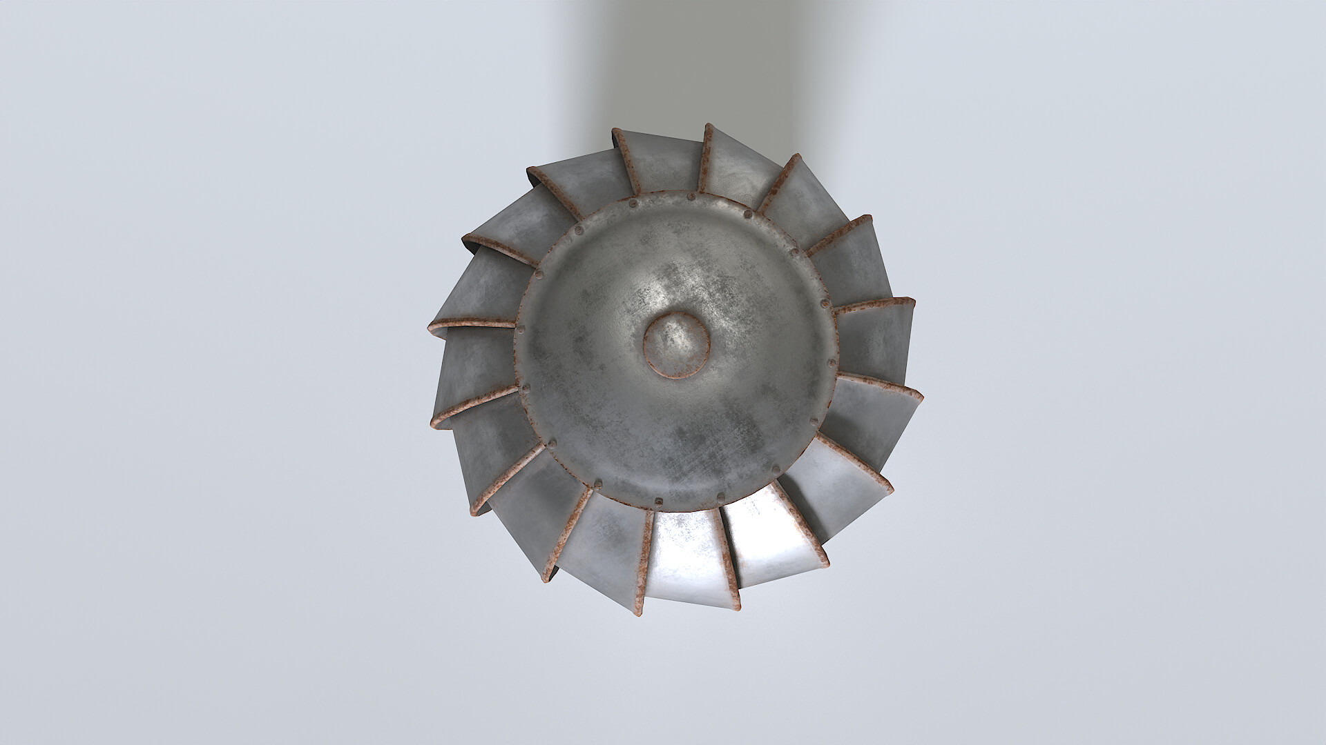 Rusty Roof Wind Turbine - 3D Model by 32cm