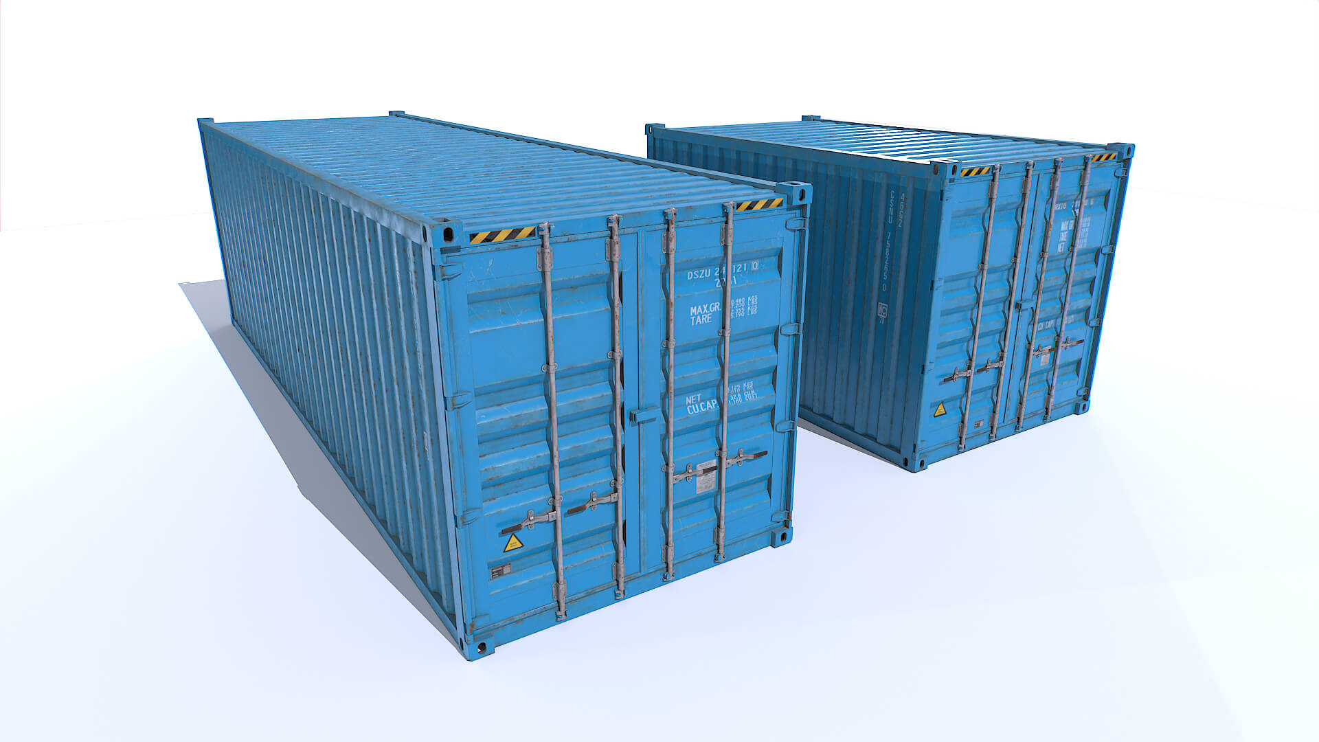 Ship Containers Set - 3D Model by 32cm