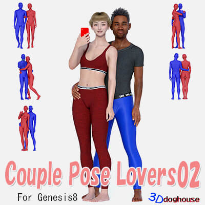 Couple Pose Lovers02 for G8 by 3d-doghouse