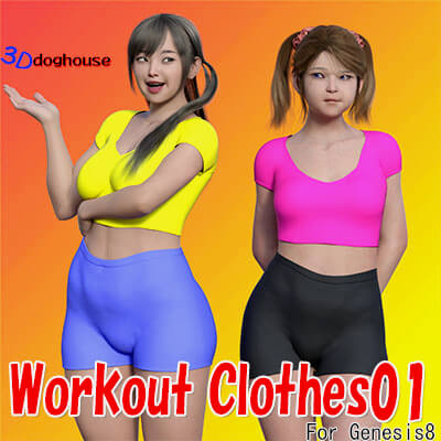 Workout Clothes01 for Genesis 8 Female