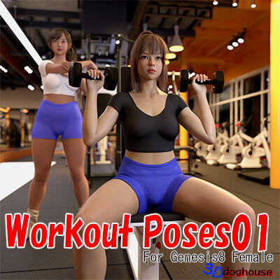 Workout Poses01 for Genesis 8 Female