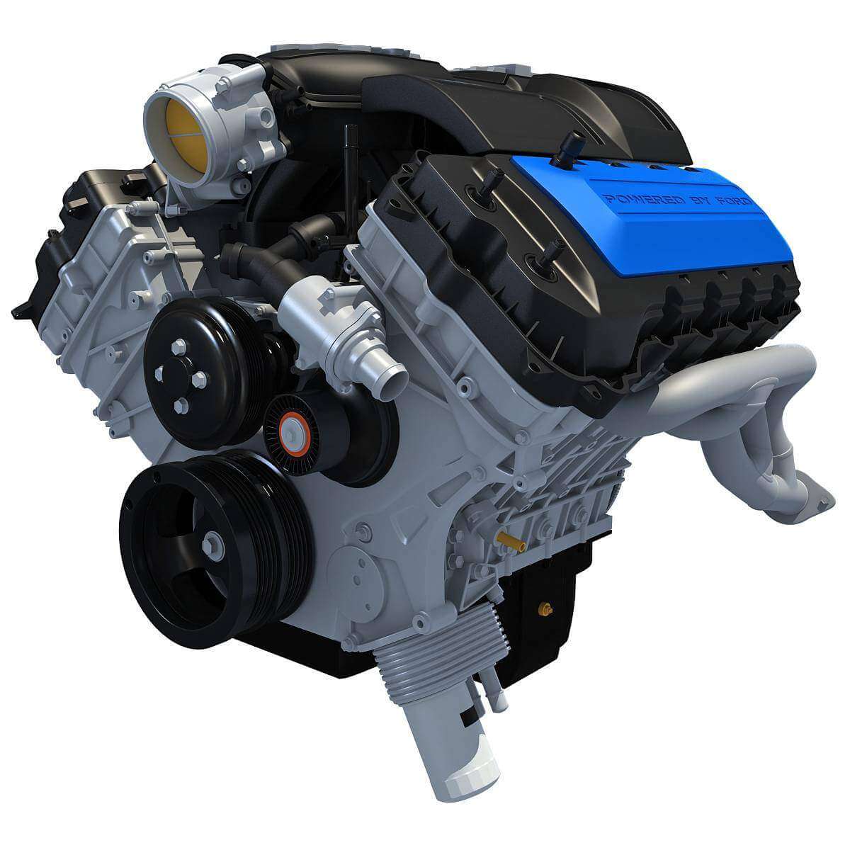 2012 Ford Mustang Boss 302 V8 Engine 3D Model by 3D Horse