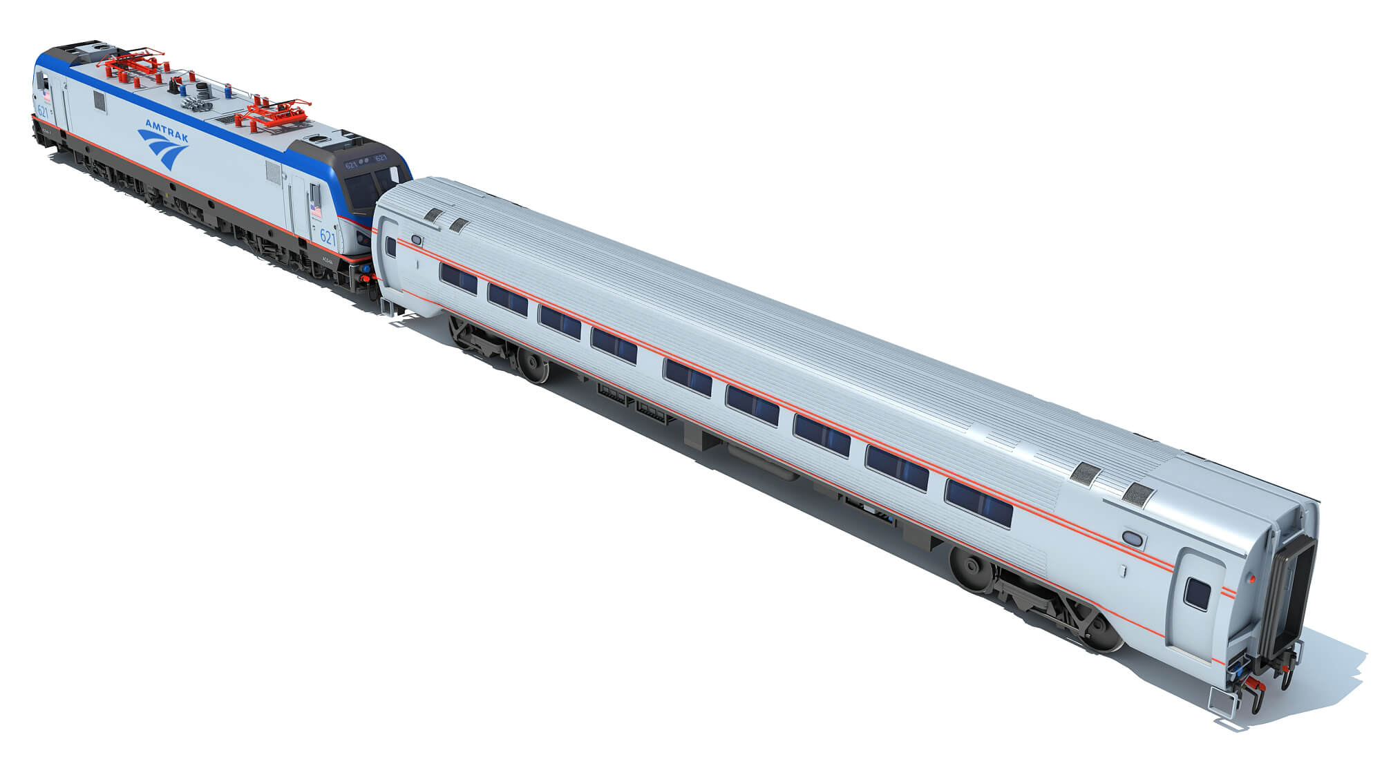 ACS-64 Passenger Train 3D Model by 3D Horse