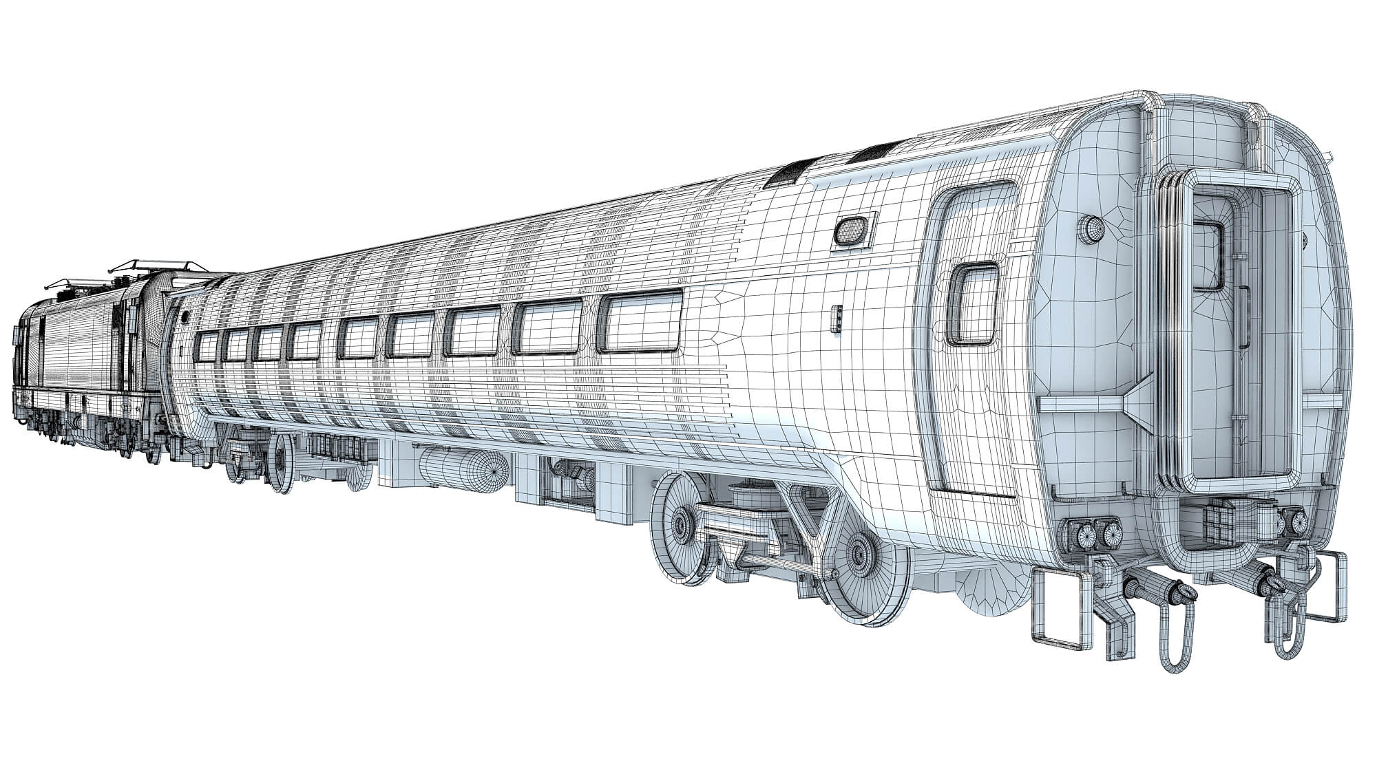 Amtrak Train - 3D Model by 3D Horse