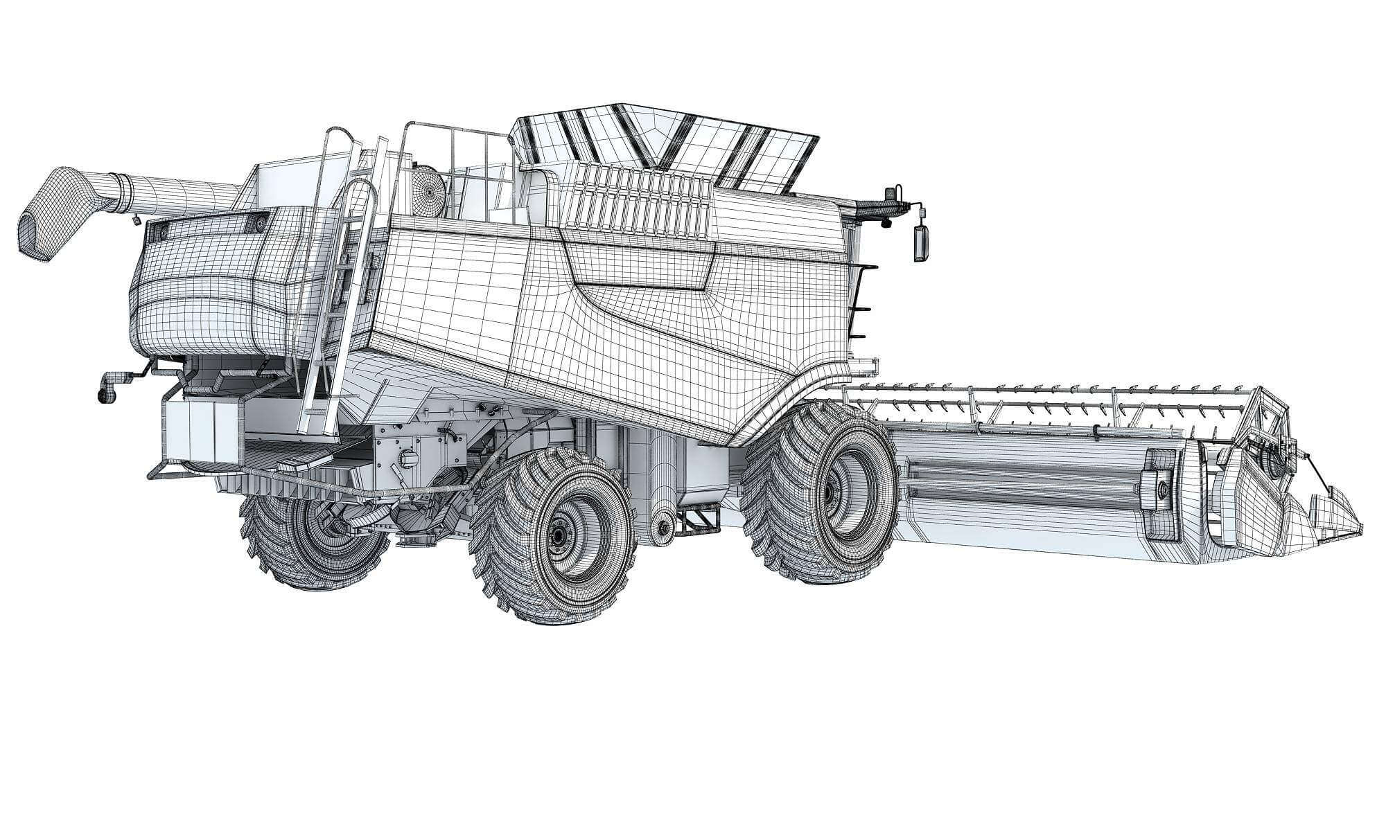 Combine Harvester Claas Lexion 3D Model by 3D Horse