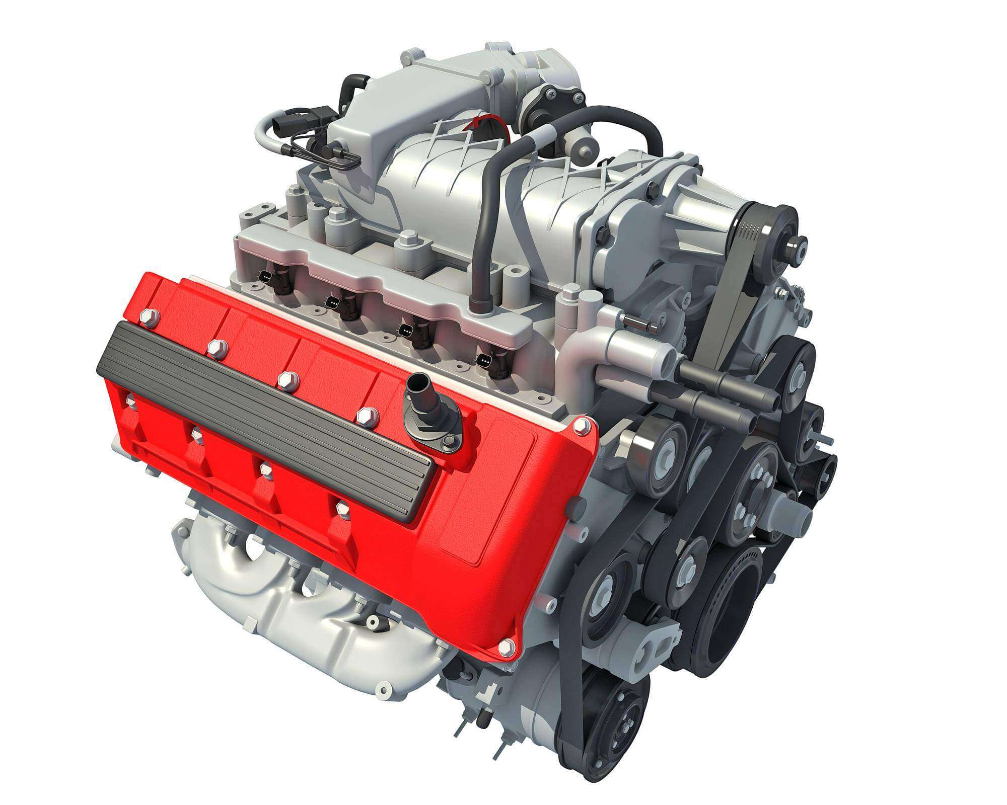Cutaway V8 Engine 3D Model by 3D Horse