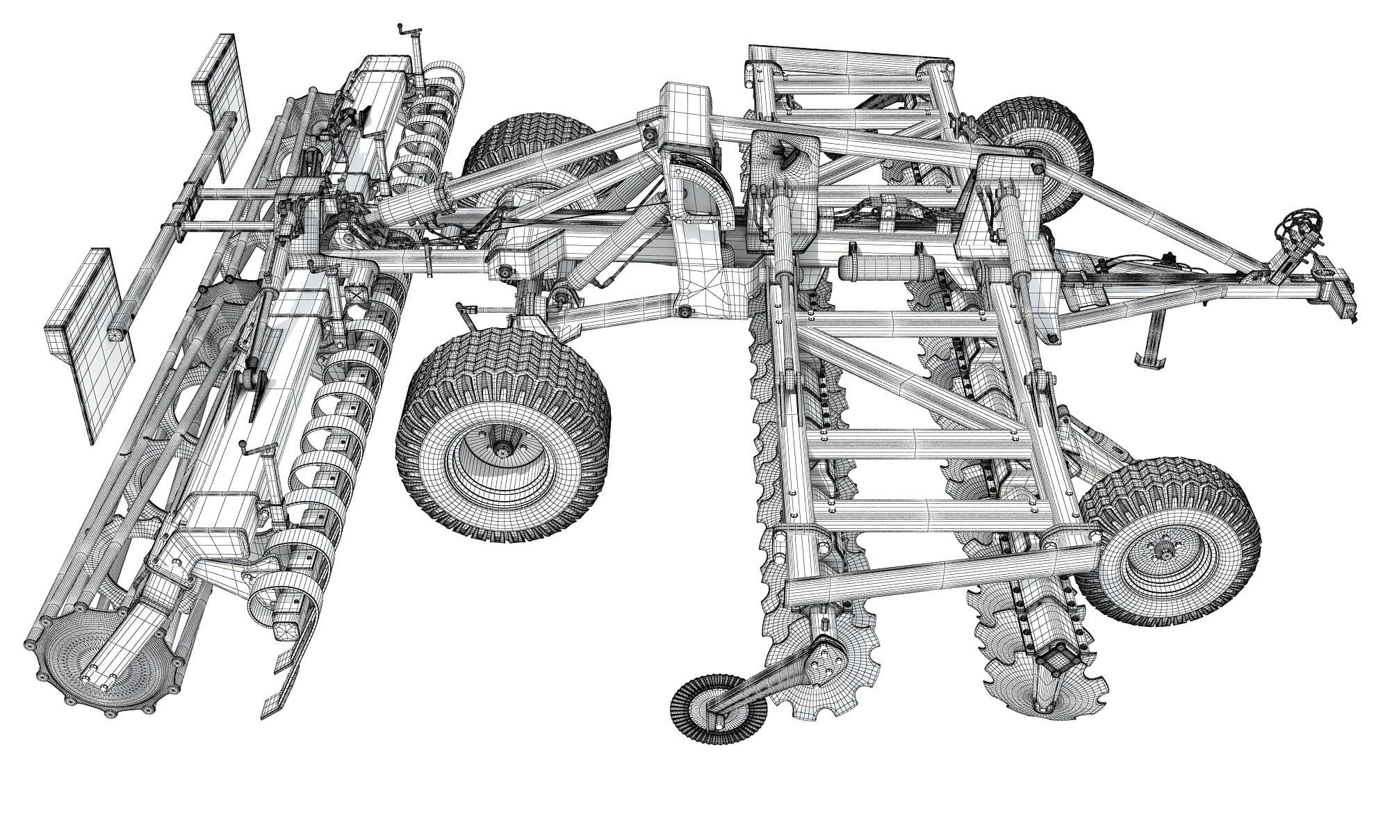 Disc Harrow 3D Model by 3D Horse
