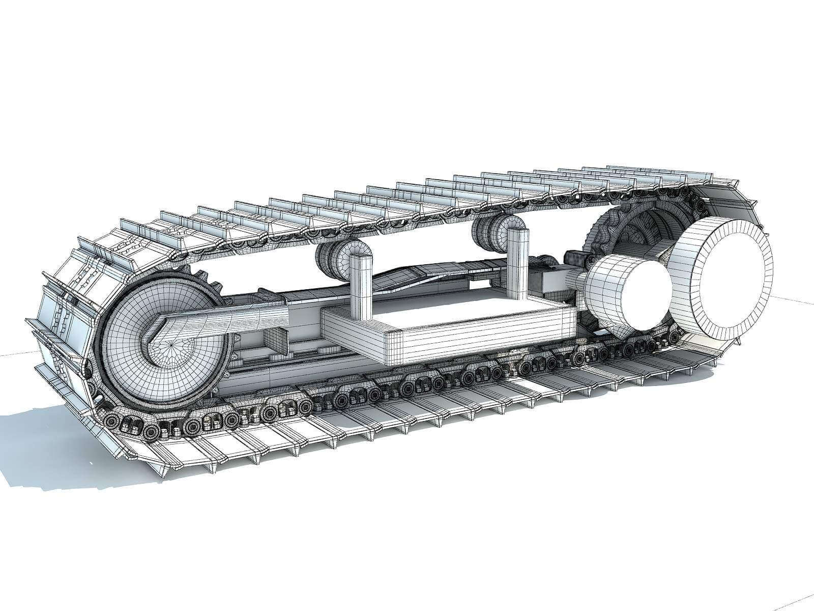 Excavator Track kit 3D Model by 3D Horse