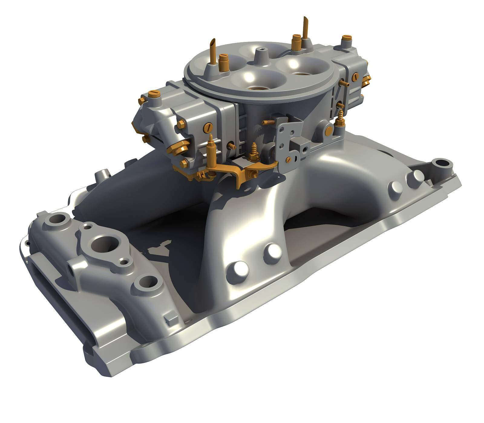 Holley Carburetor Intake Manifold 3D Model by 3D Horse