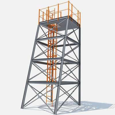Industrial Tower 08 - 3D Model by 3D Horse