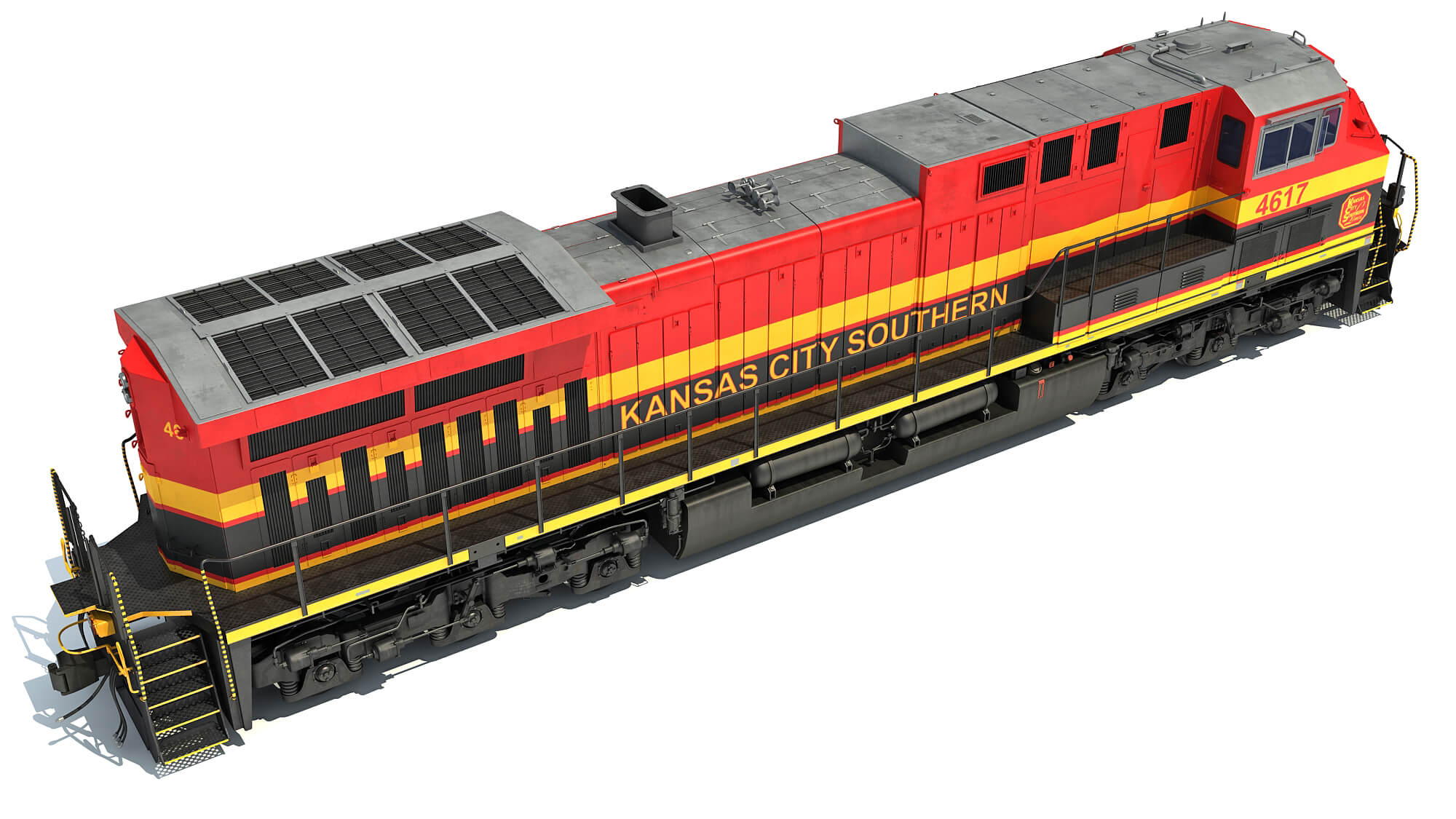 Kansas City Southern Locomotive - 3D Model by 3D Horse