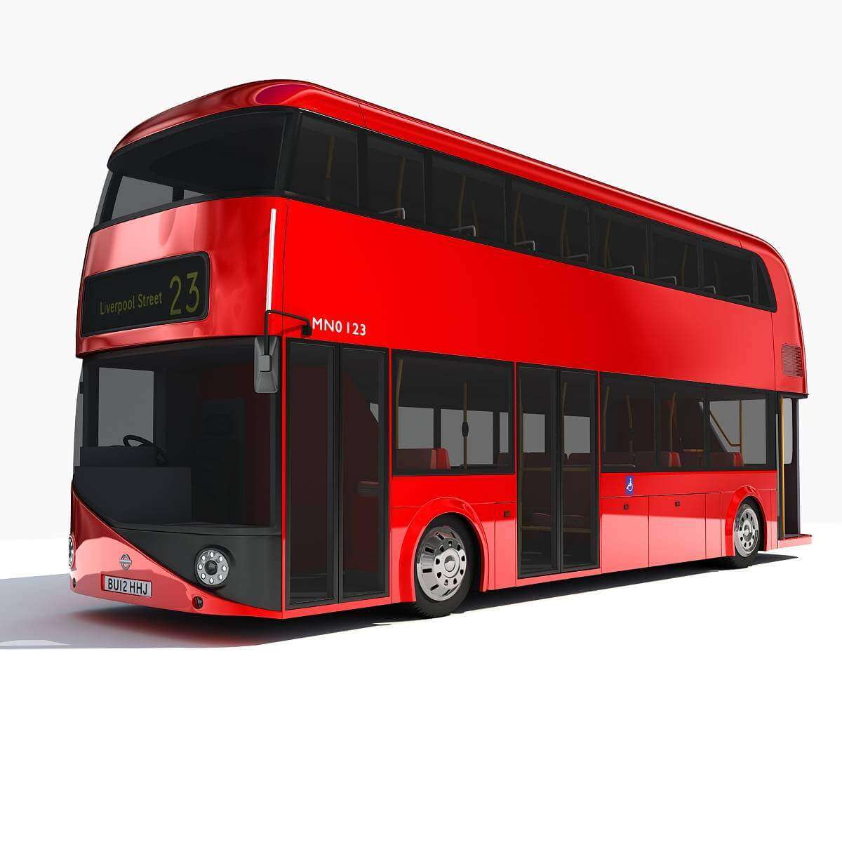 Double decker articulated bus