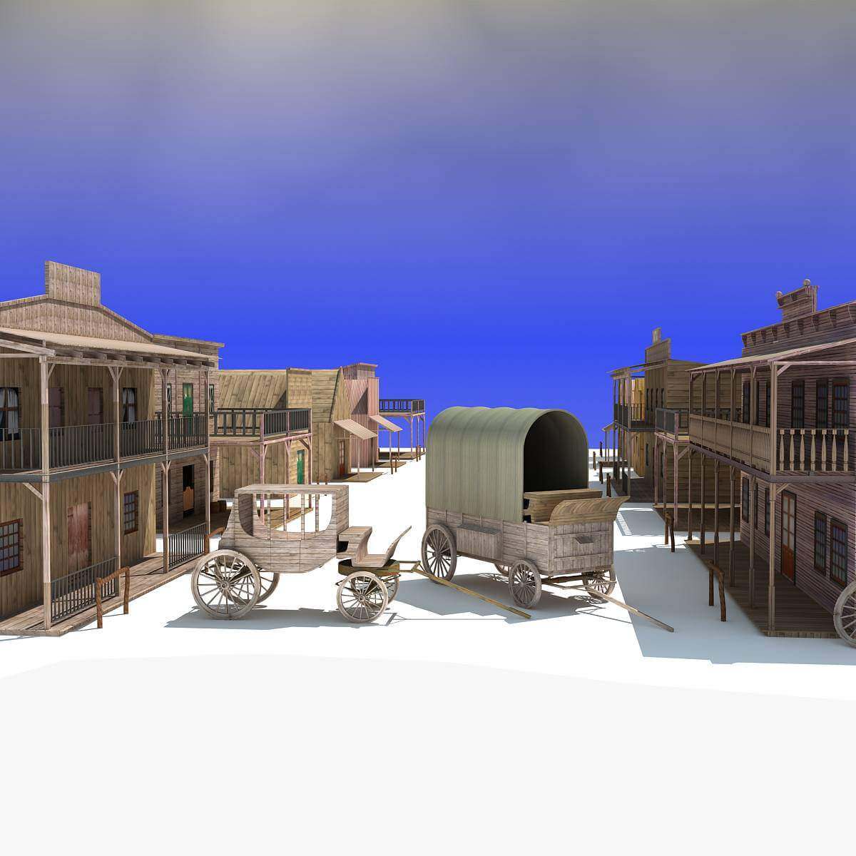 Old Western Town - 3D Model by 3D Horse