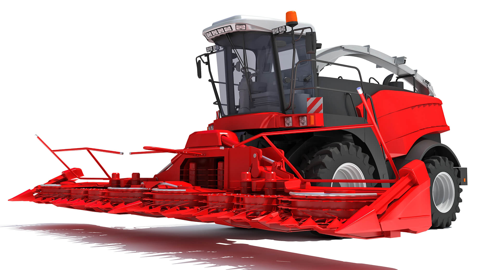 Red Combine Harvester 2 - 3D Model by 3D Horse