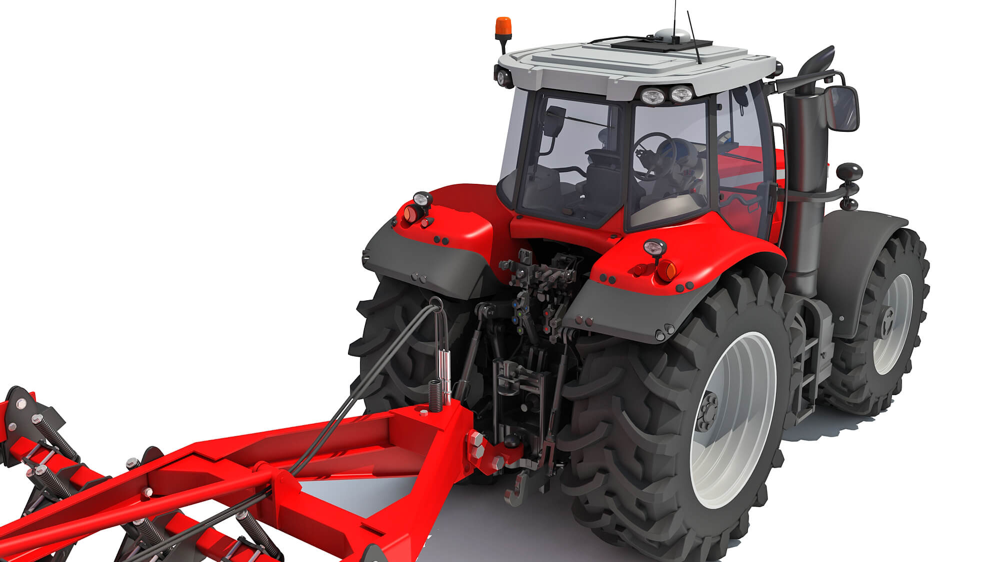 Tractor with Seed Drill - 3D Model by 3D Horse