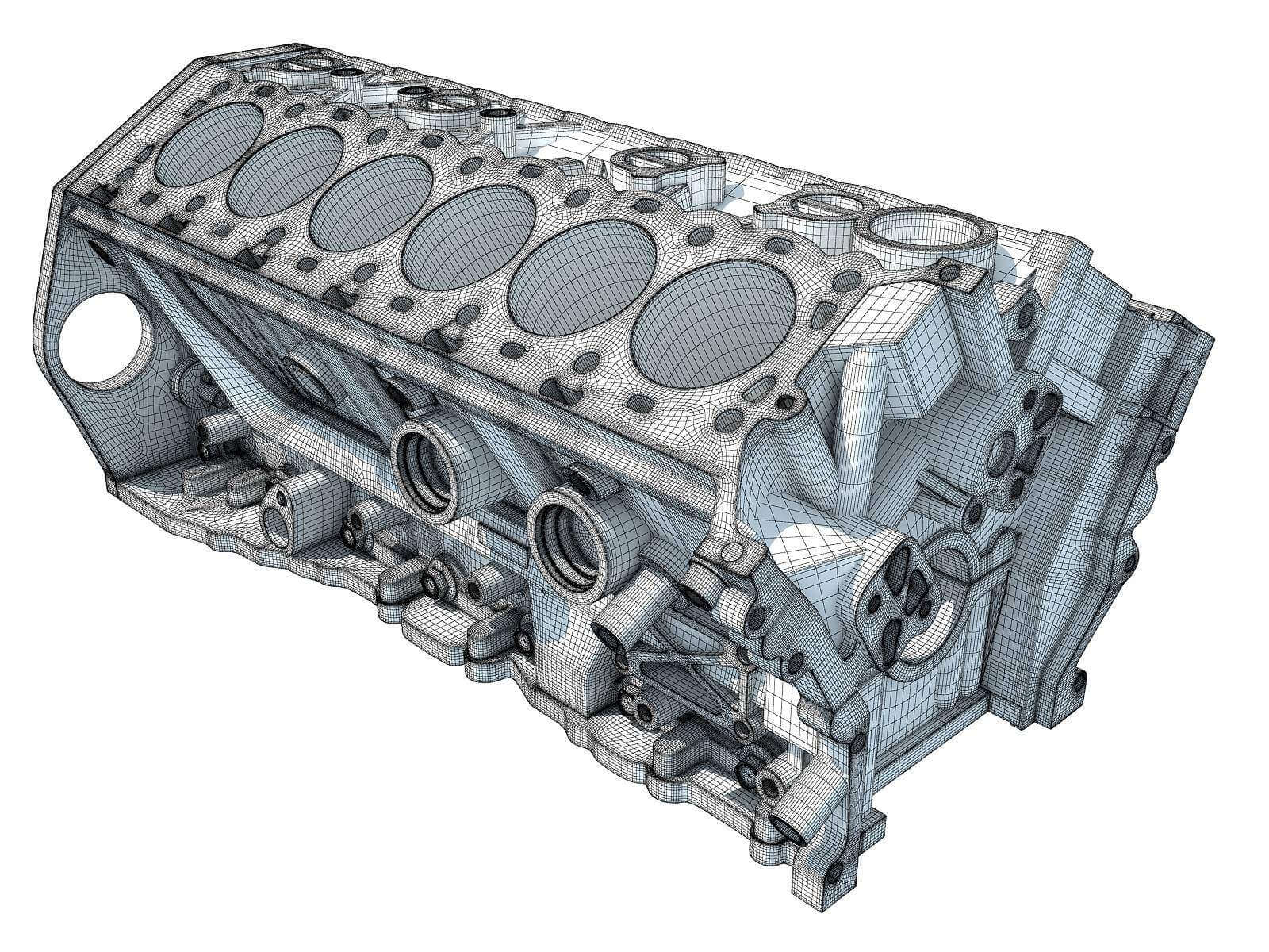 V12 Engine Block 3D Model by 3D Horse