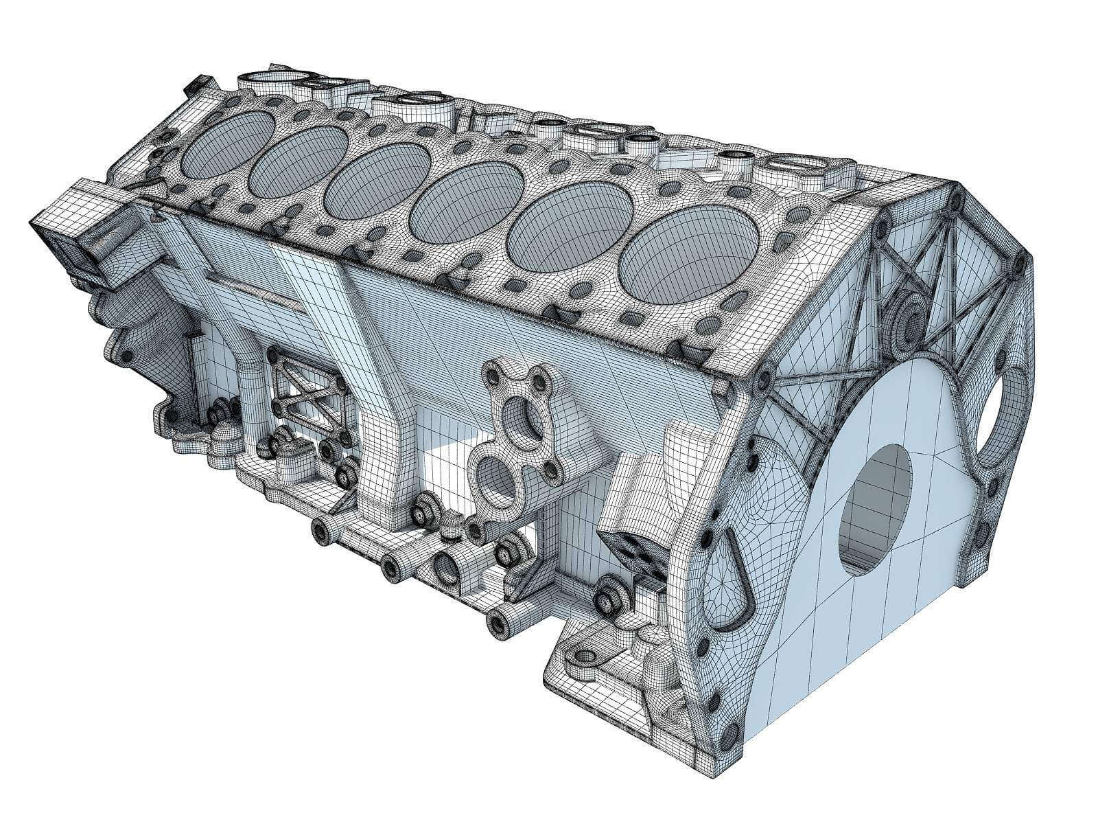 V12 Engine Block 3D Model by 3D Horse