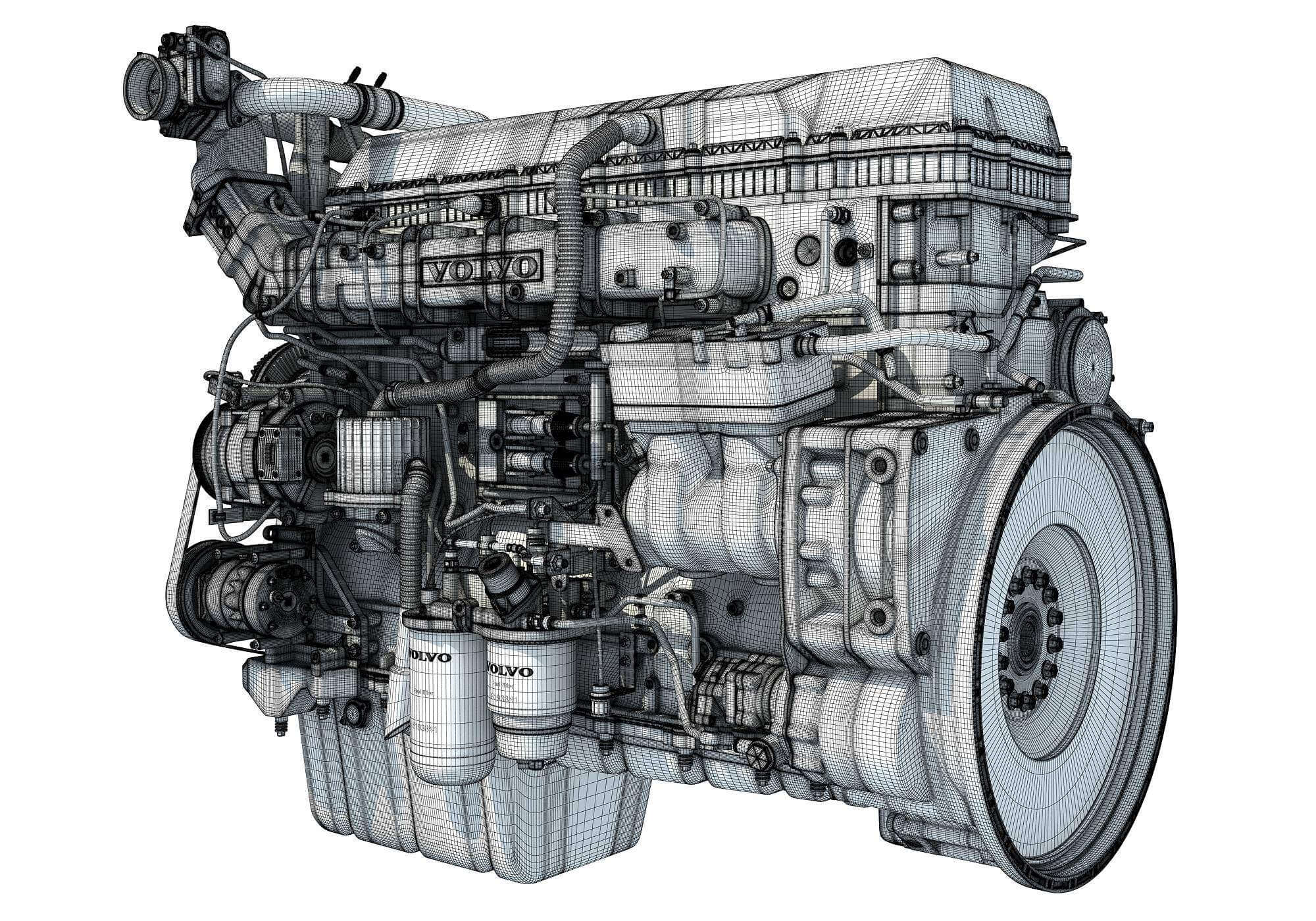 Volvo Powertrain D13 Engine 3D Model by 3D Horse