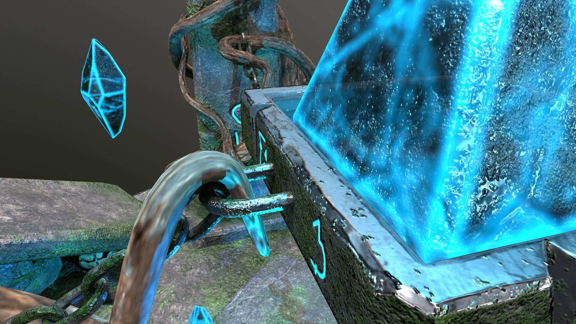 Magic Crystal Scene - 3D Model by 3D_Kod