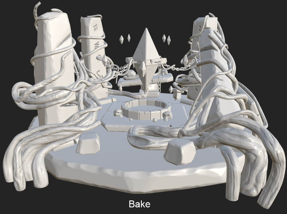 Magic Crystal Scene - 3D Model by 3D_Kod