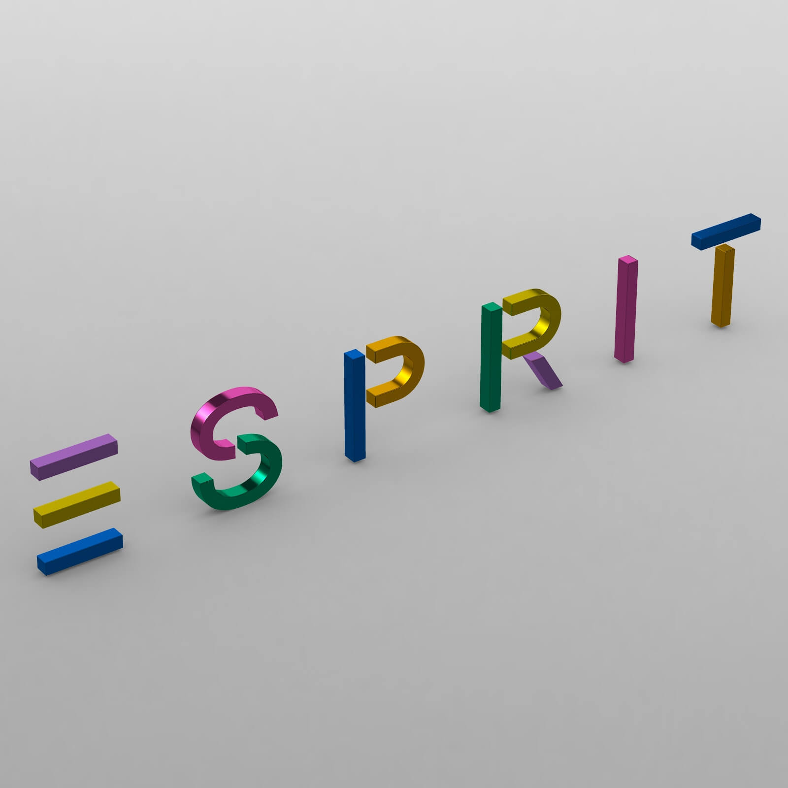 Esprit Logo 3D Model by 3d_logoman