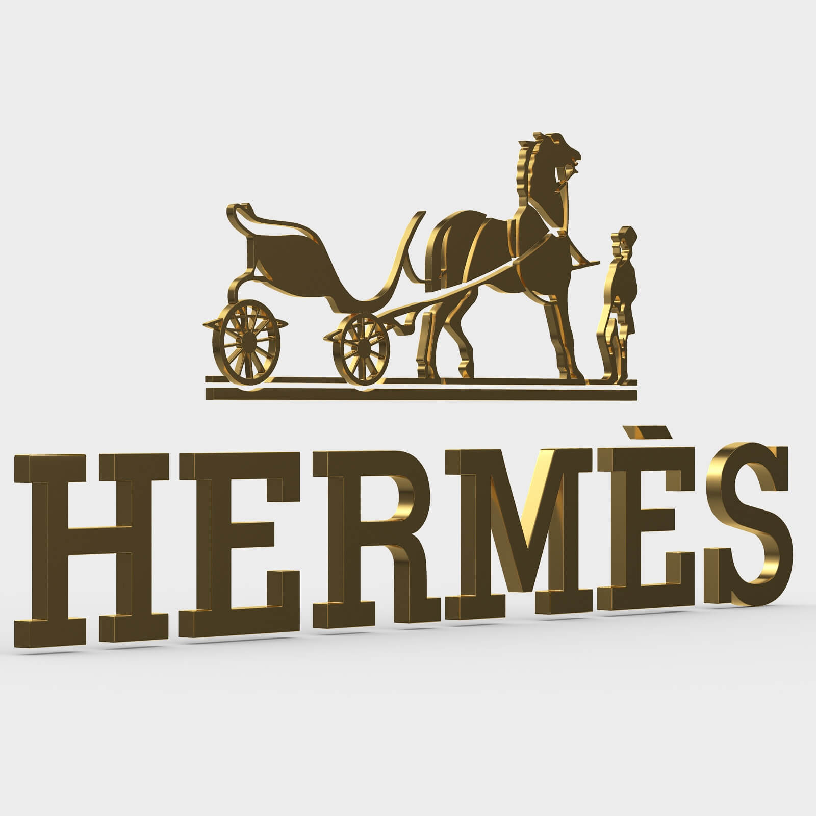 Hermes Logo 3D Print Model by 3d_logoman