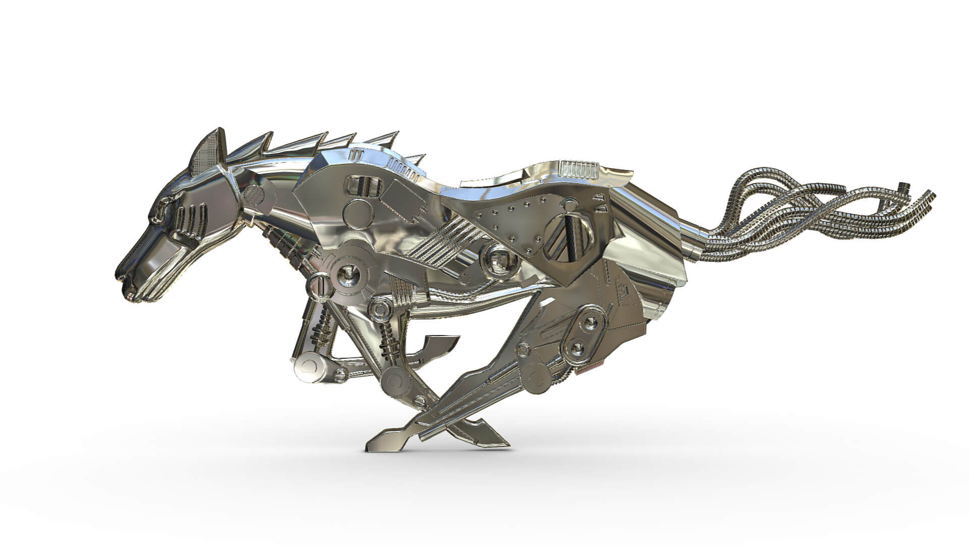 Iron Horse Logo 3D Model by 3d_logoman