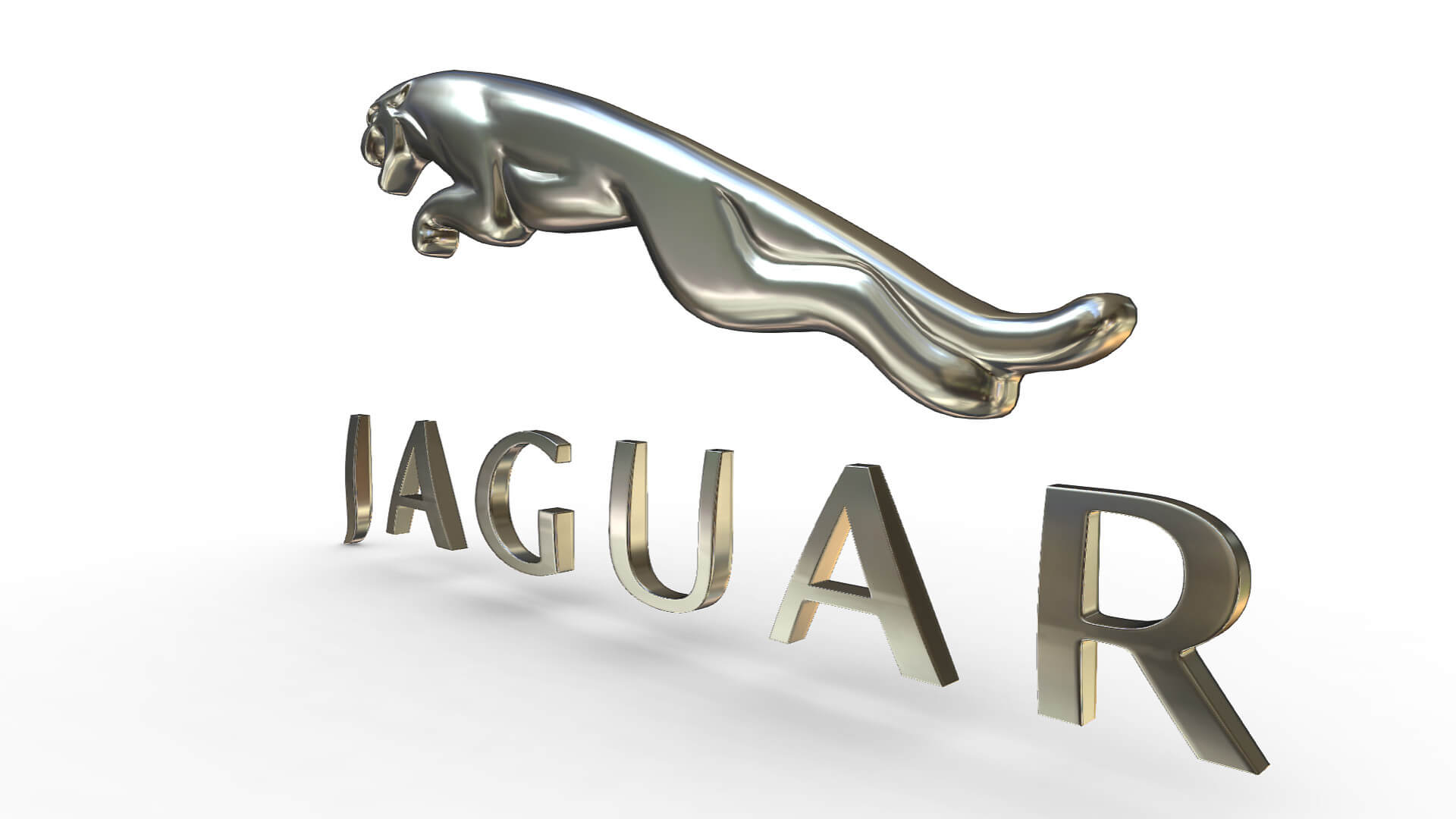 Jaguar Logo 3D Model by 3d_logoman