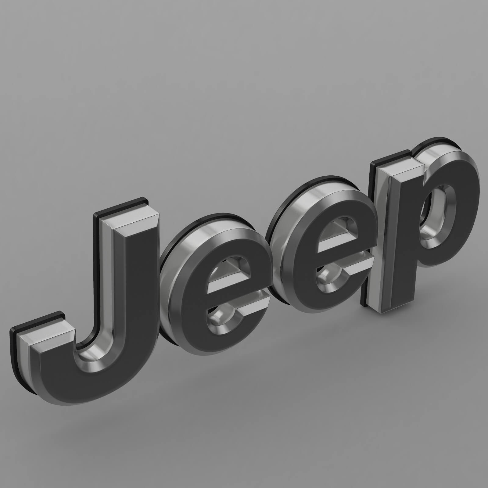 Jeep Logo 3D Model by 3d_logoman