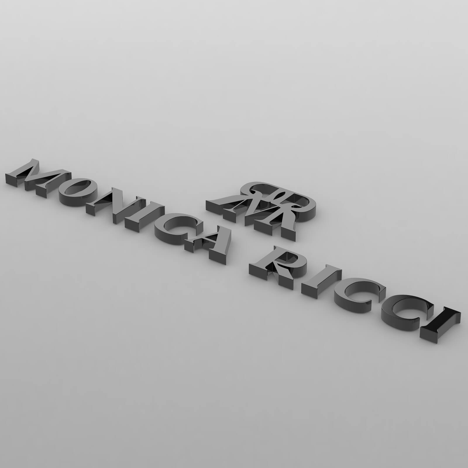 Monica Ricci Logo - 3D Model by 3d_logoman