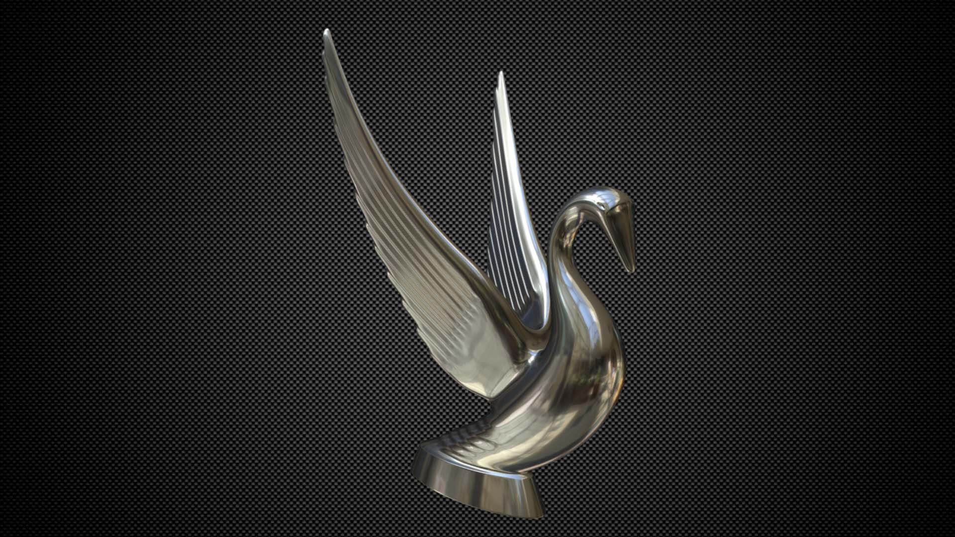 Swan Hood Ornament logo 3D Model by 3d_logoman