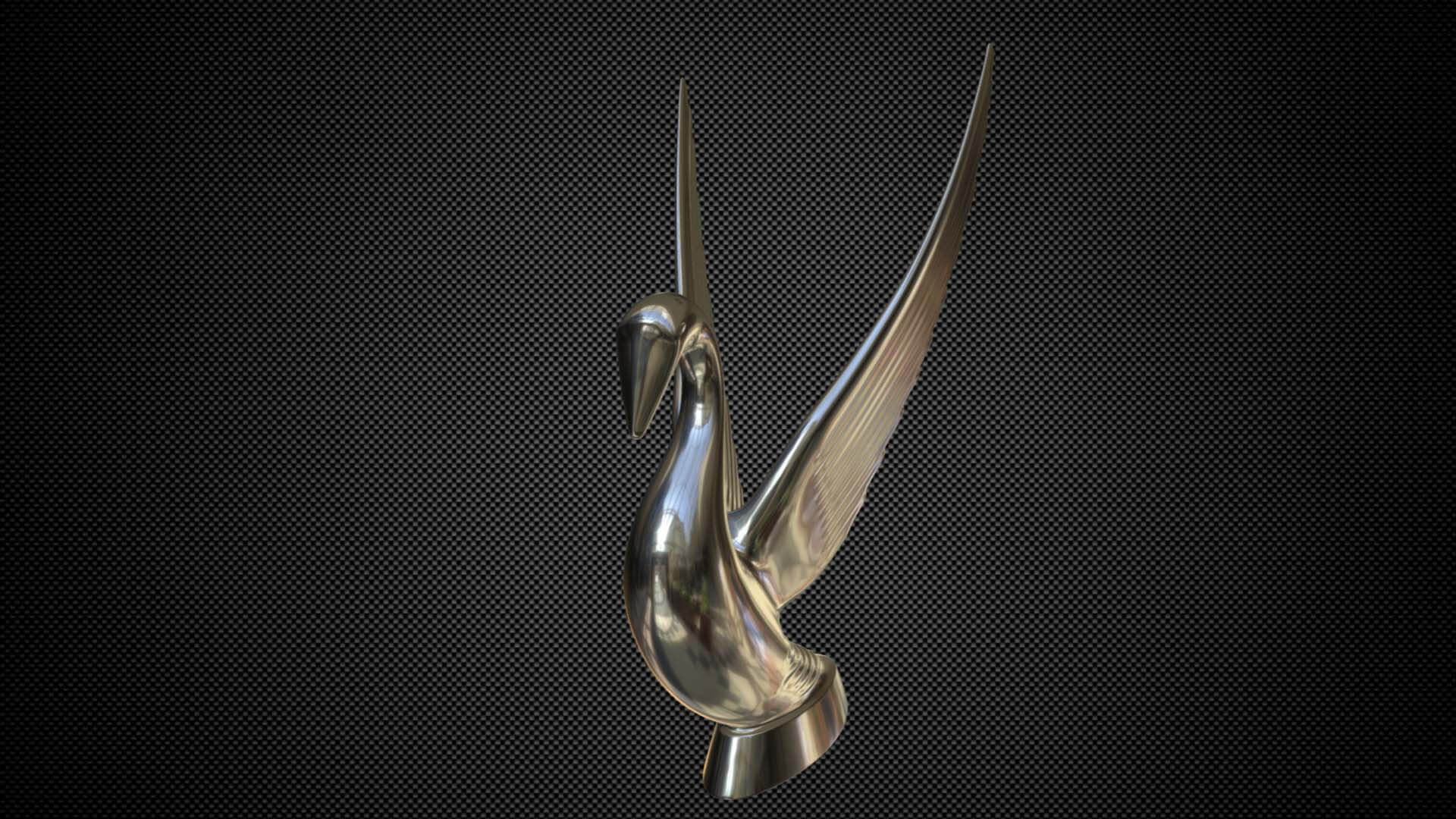Swan Hood Ornament logo 3D Model by 3d_logoman