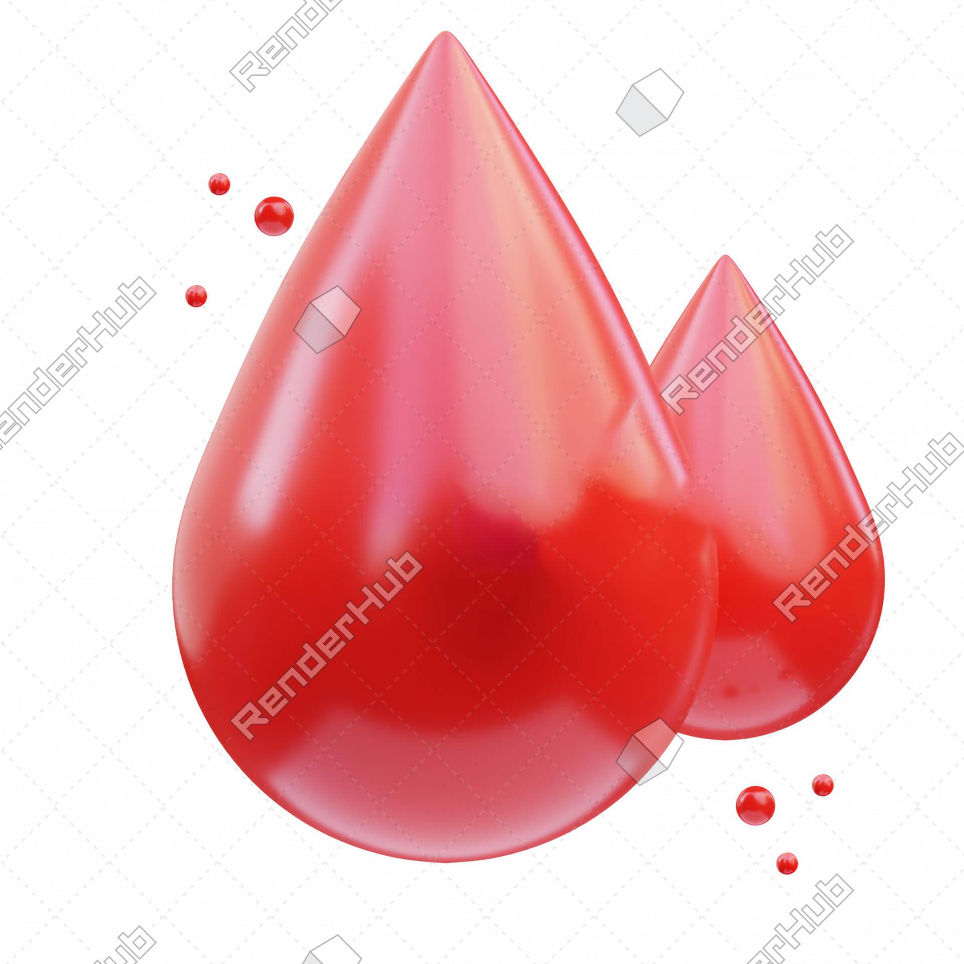 A Drop of Blood Stock Image by 3D medical images