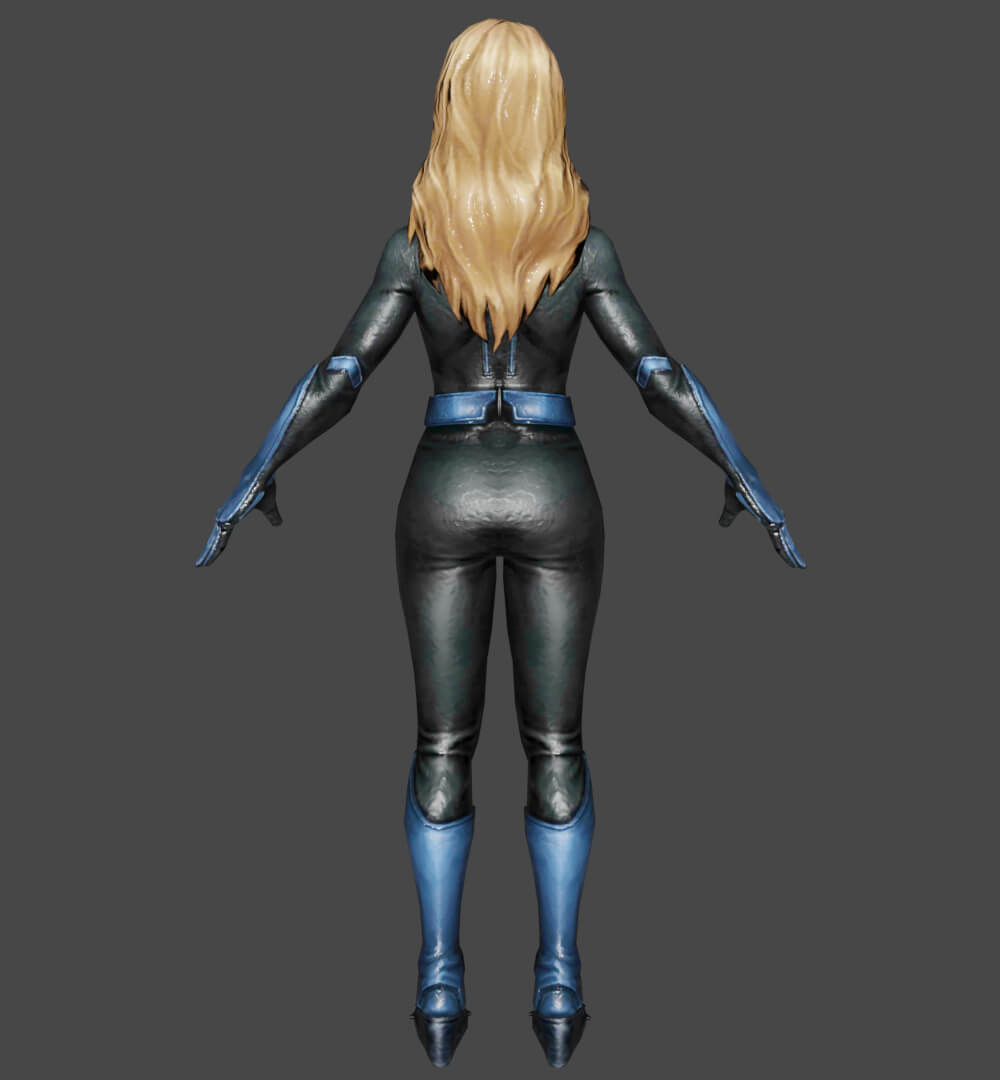 Invisible Woman Low Poly 3D Model by 3d_Services