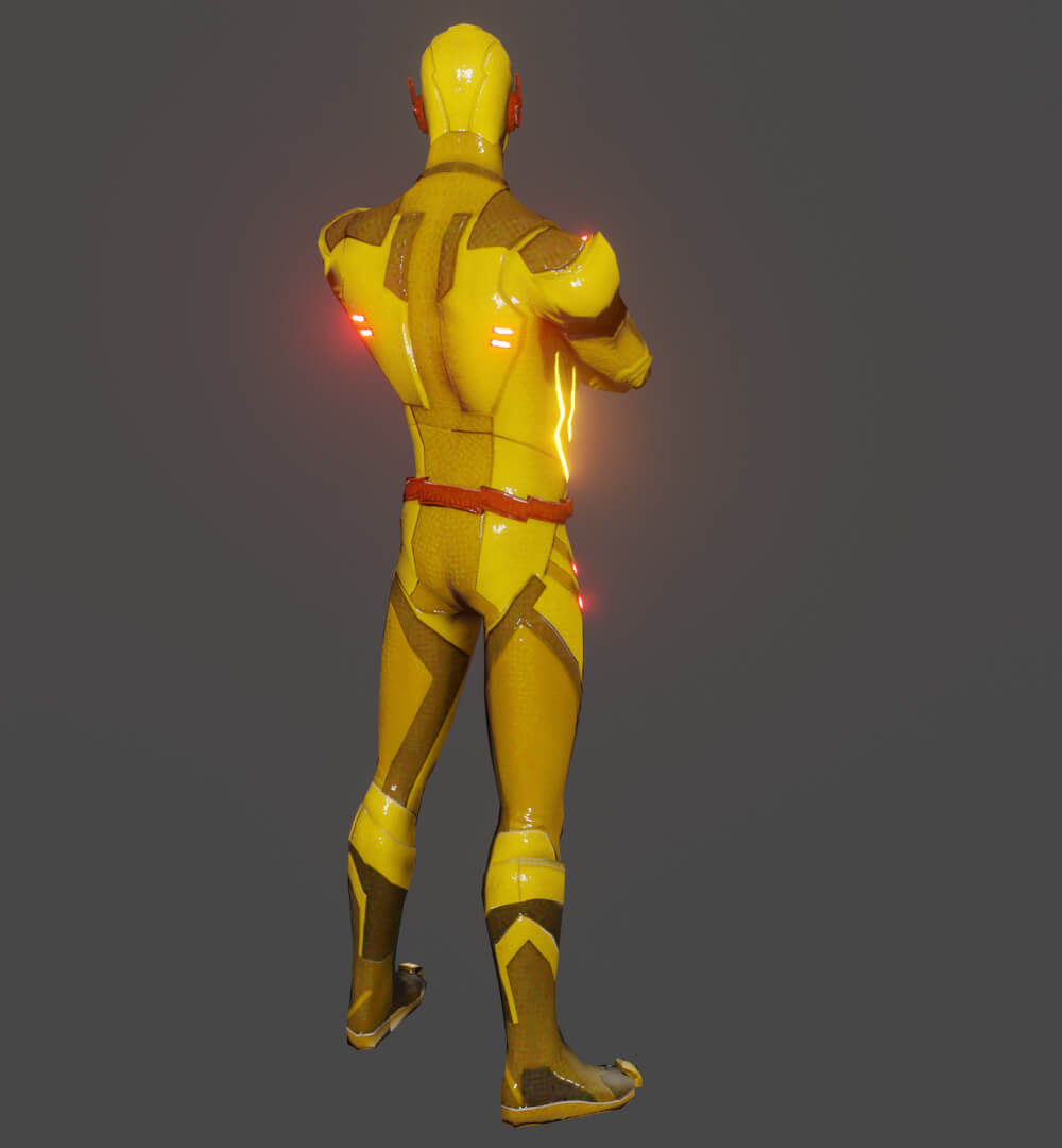 Reverse Flash Low Poly - 3D Model by 3d_Services
