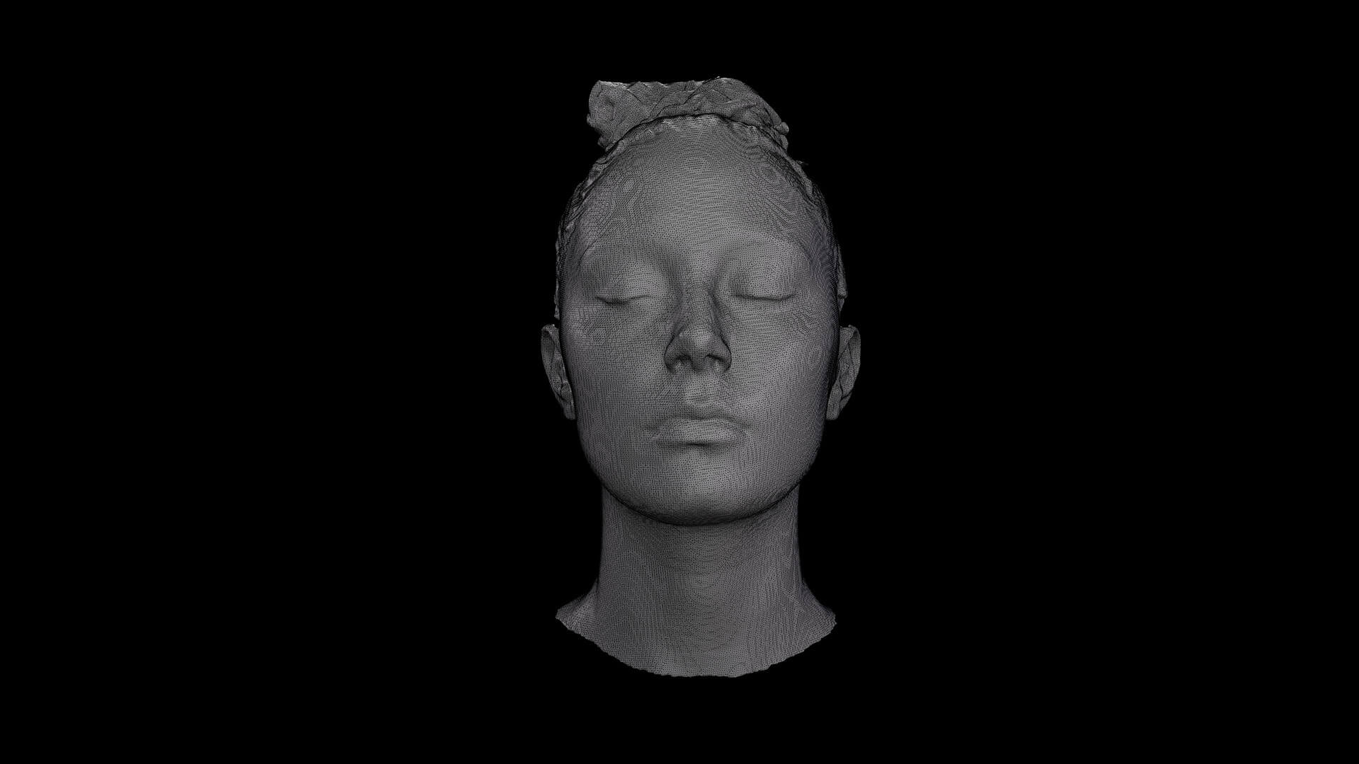 Base Head Scan Anneli 3D Model by 3dsk