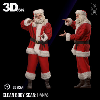 Clean Body Scan Danas Santa - 3D Model by 3d-sk