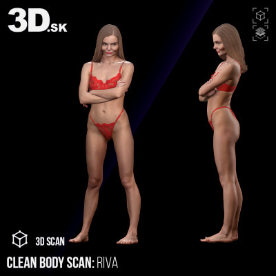 Cleaned Body Scan Riva Underwear - 3D Model by 3d-sk