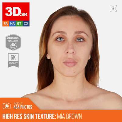 Mia Brown High Res Skin Texture Photo Set by 3d-sk