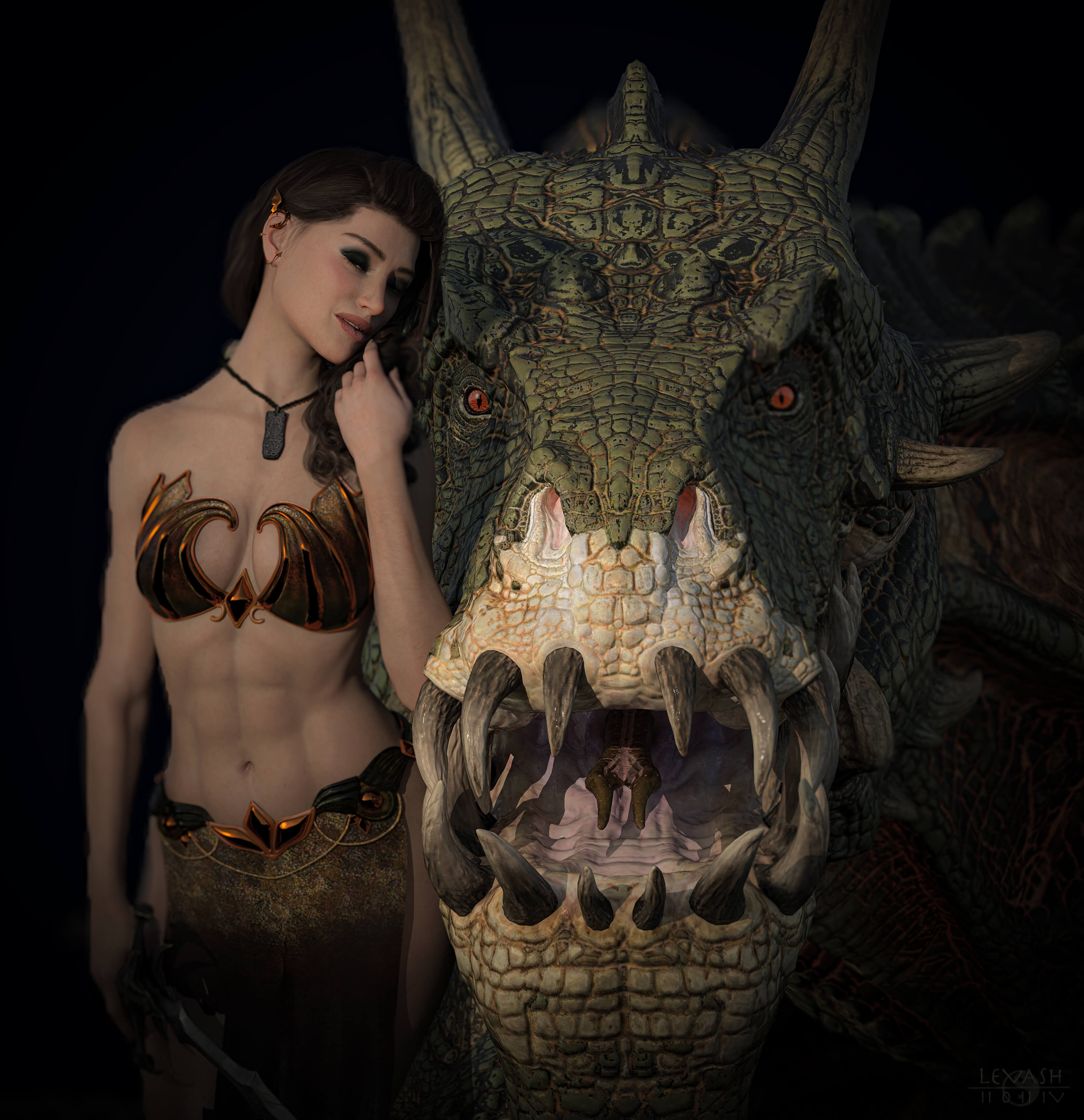 A DRAGON s BAPTISM 3D Render Digital Art By 3D4U2C a-dragon-s-baptism-3d-render-digital-art-by-3d4u2c