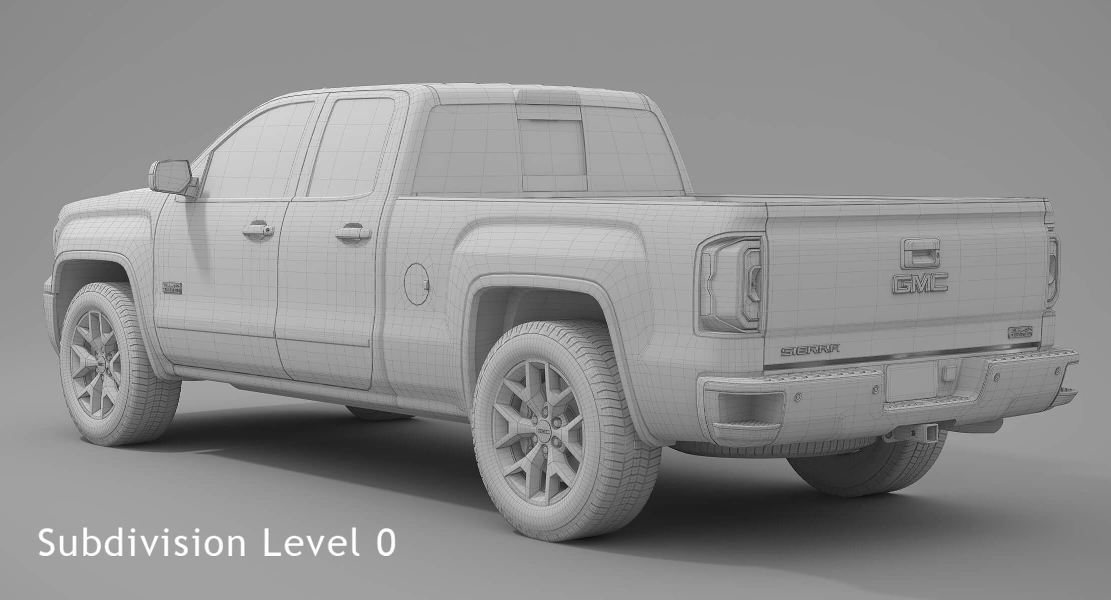 2017 GMC Sierra 1500 Double Cab All Terrain 3D Model by 3dacuvision