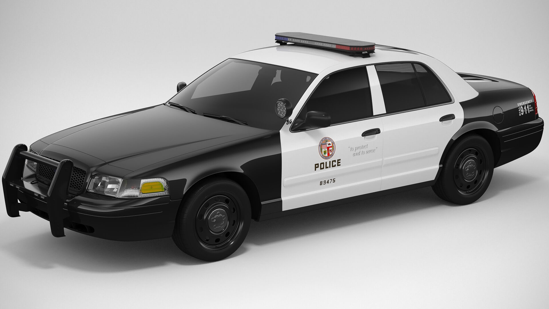 Ford Crown Victoria Police - 3D Model by 3dacuvision