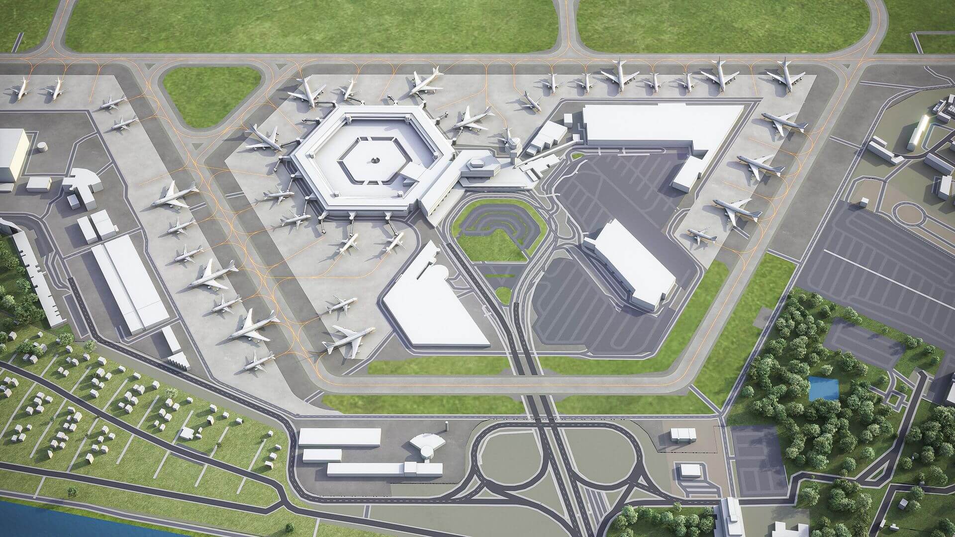 Berlin Tegel Airport TXL 3D Model by 3dcitymodels