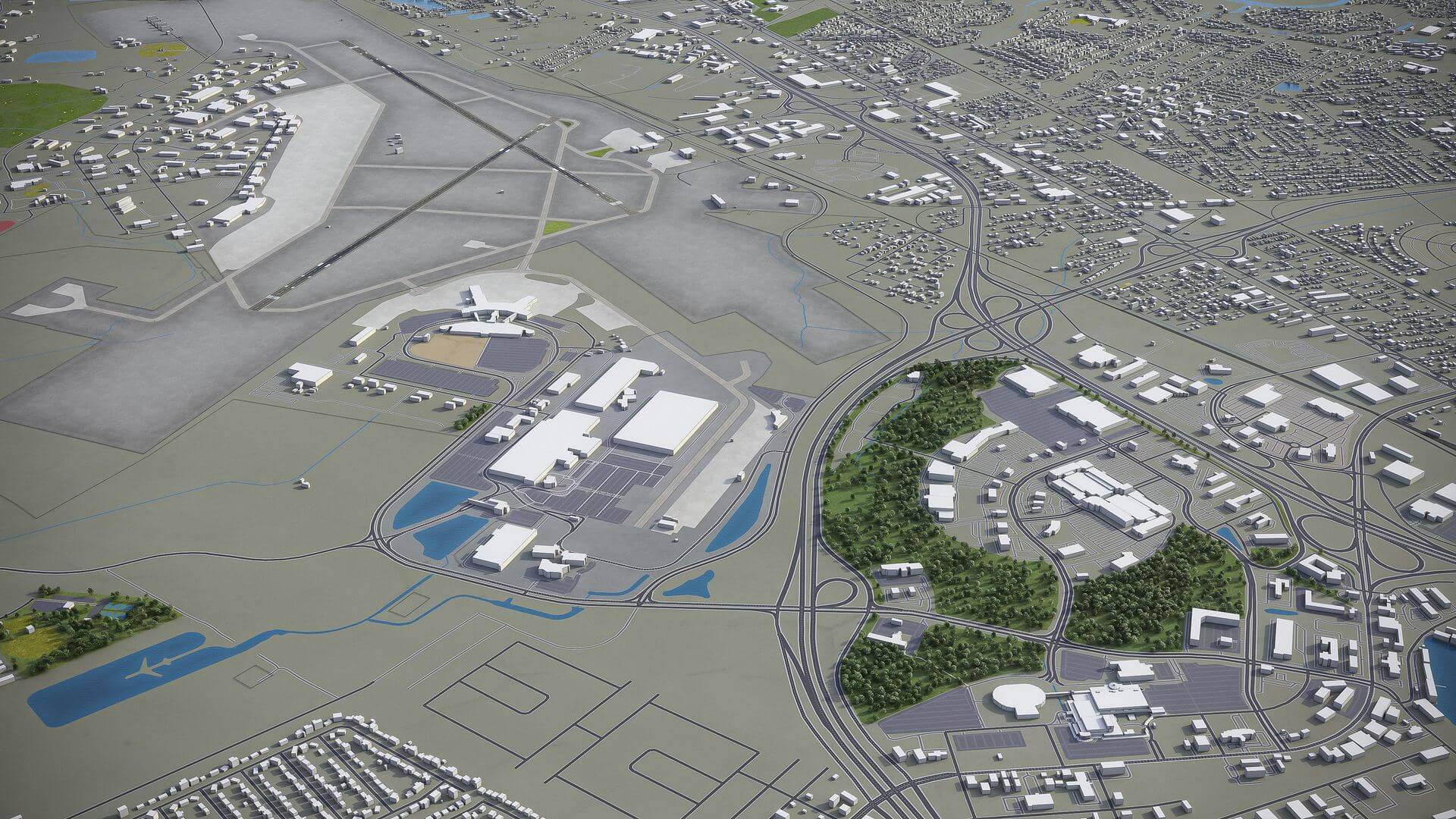 Charleston International Airport - CHS 3D Model by 3dcitymodels